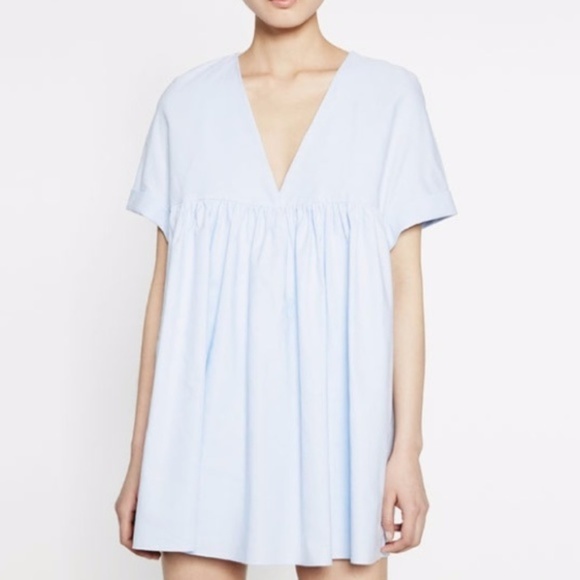 Rare Zara Poplin Babydoll Romper Dress 